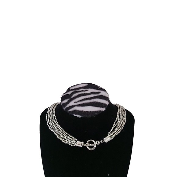 Silvertone Necklace, Bracelet & One Avon SP Signed Earrings & Hoop Earrings - Picture 3 of 10